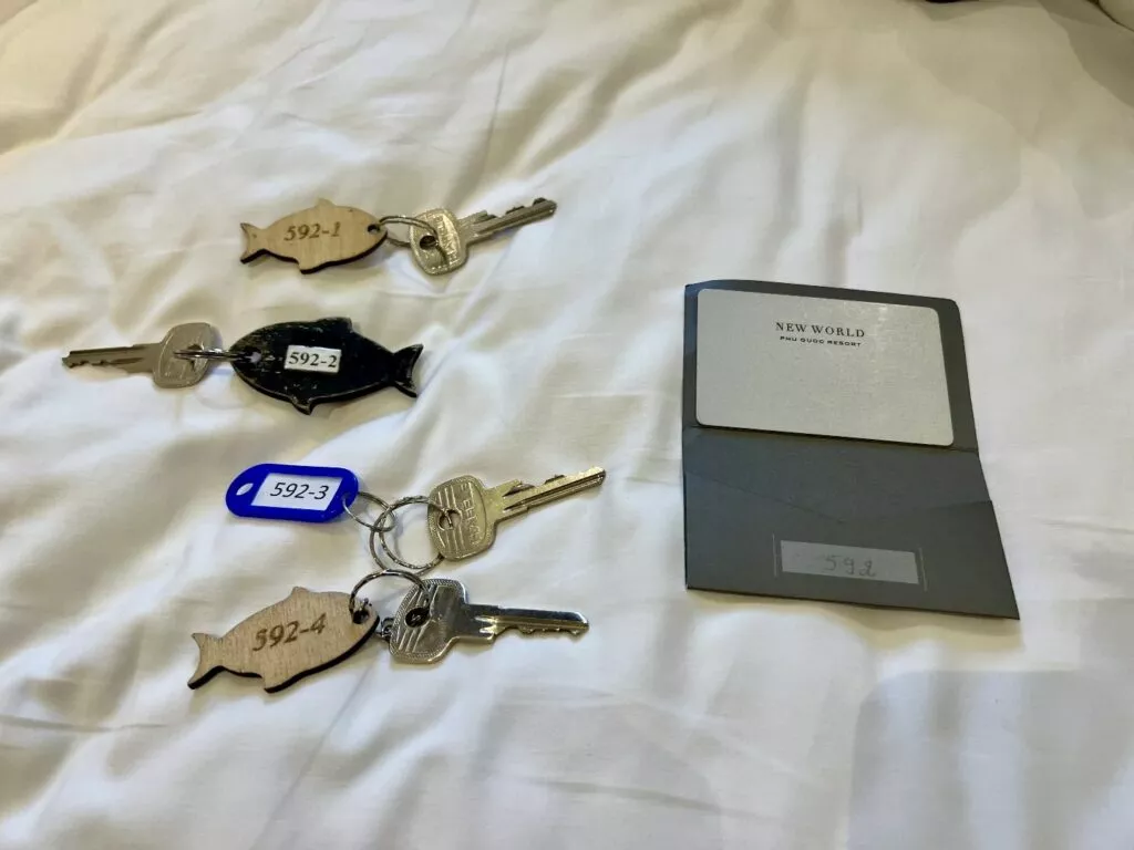 베트남 푸꾸옥 뉴월드 리조트에 다녀온 후기 9 뉴월드 리조트 가든 풀빌라의 키들